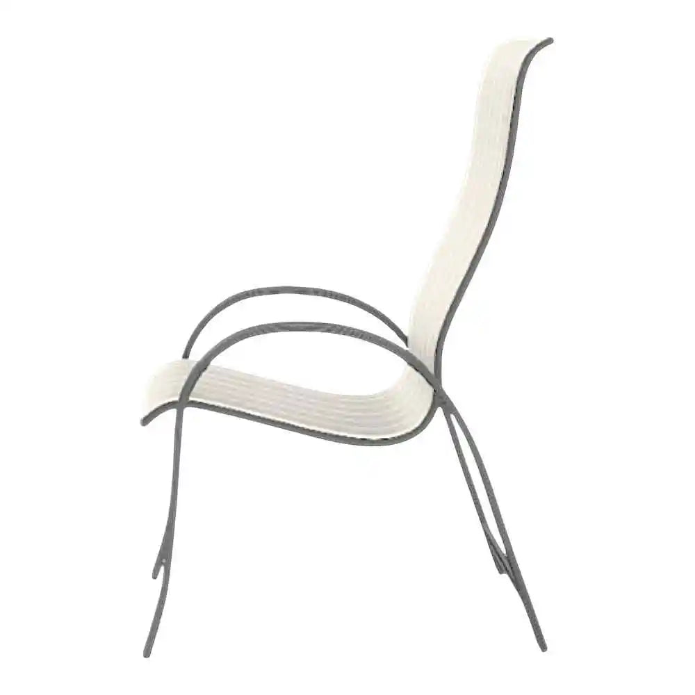 Aruba II Sling Supreme Stacking Arm Chair-Outdoor Accent Chairs-Telescope-LOOMLAN