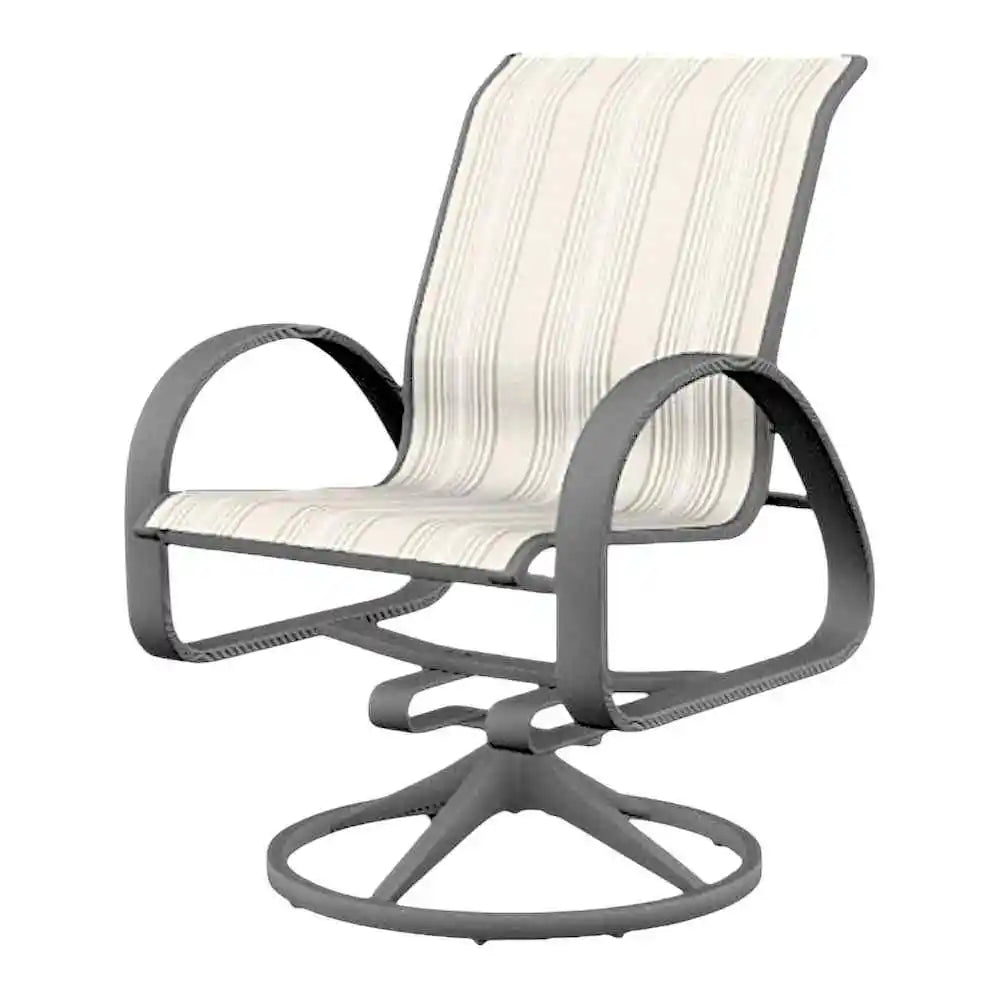 Aruba II Sling Swivel Rocker-Outdoor Accent Chairs-Telescope-LOOMLAN