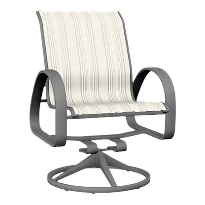 Aruba II Sling Swivel Rocker-Outdoor Accent Chairs-Telescope-LOOMLAN