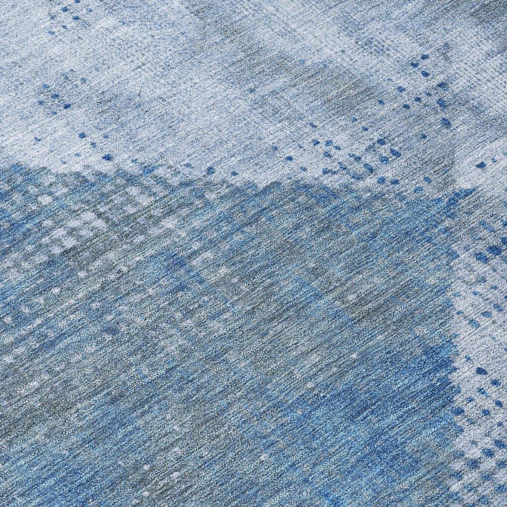 Arvaya Blue Washable Indoor-Outdoor Rug-Outdoor Rugs-LOOMLAN Rugs-LOOMLAN
