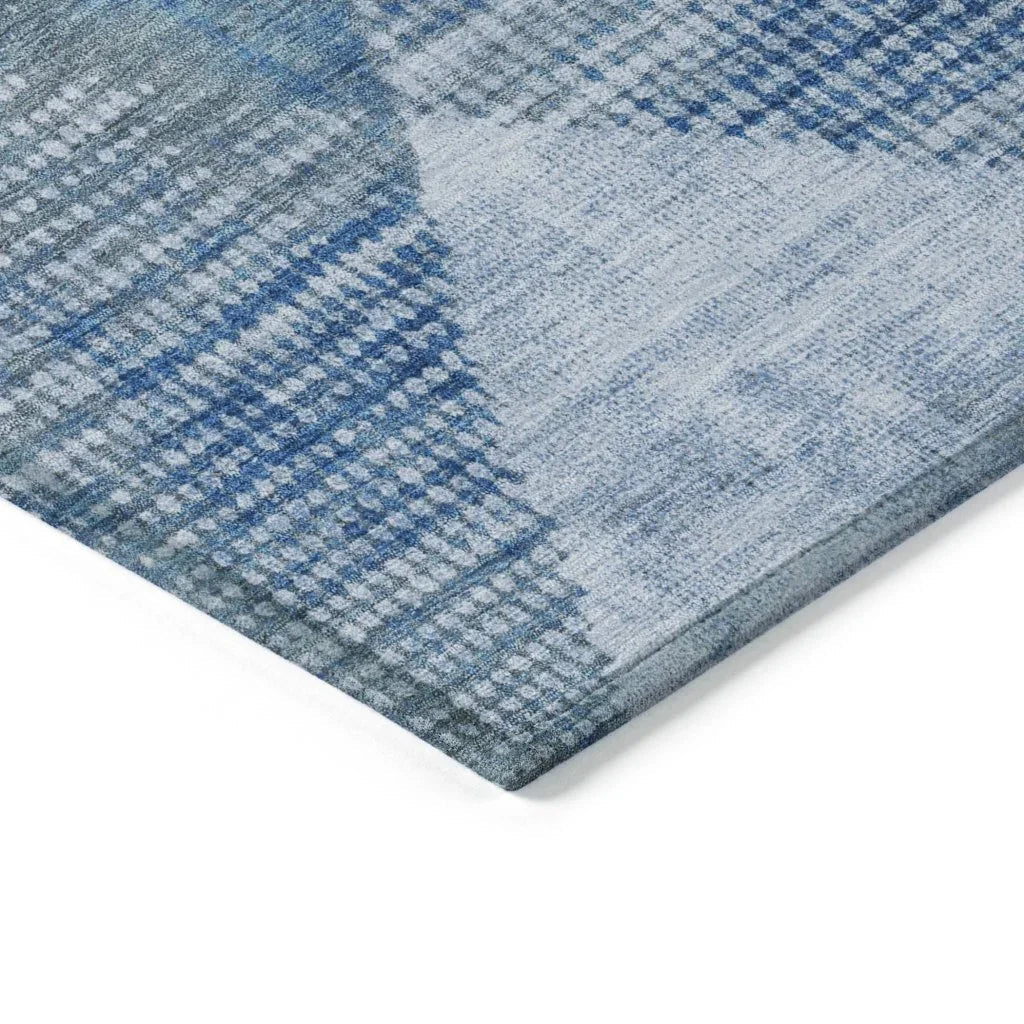 Arvaya Blue Washable Indoor-Outdoor Rug-Outdoor Rugs-LOOMLAN Rugs-LOOMLAN