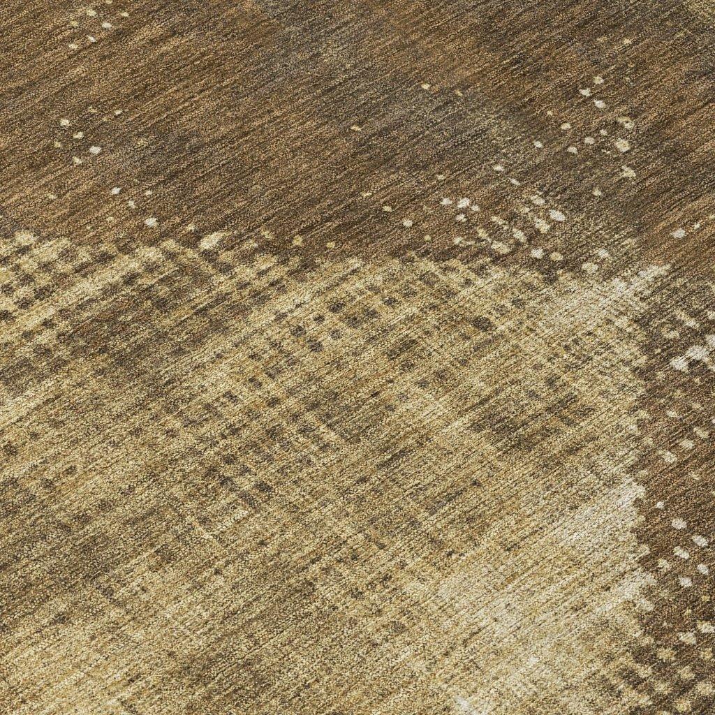Arvaya Brown Washable Indoor-Outdoor Rug-Outdoor Rugs-LOOMLAN Rugs-LOOMLAN