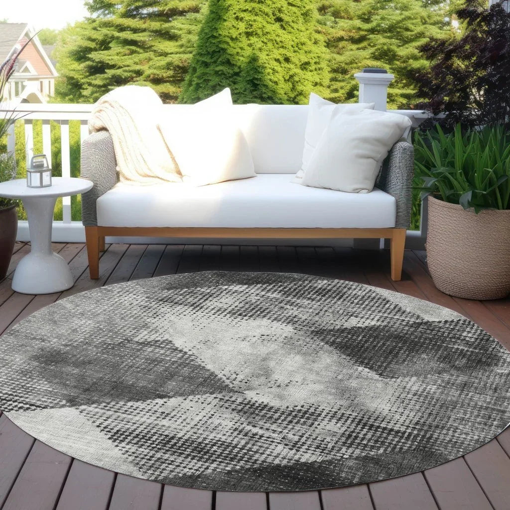 Arvaya Gray Washable Indoor-Outdoor Rug-Outdoor Rugs-LOOMLAN Rugs-LOOMLAN
