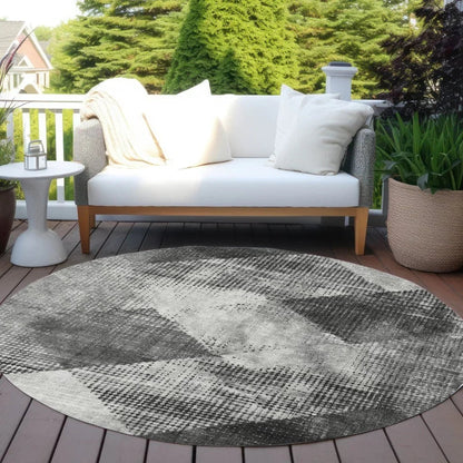 Arvaya Gray Washable Indoor-Outdoor Rug-Outdoor Rugs-LOOMLAN Rugs-LOOMLAN