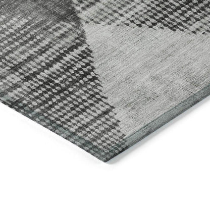 Arvaya Gray Washable Indoor-Outdoor Rug-Outdoor Rugs-LOOMLAN Rugs-LOOMLAN