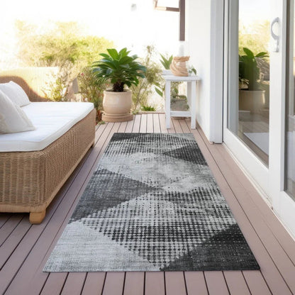 Arvaya Gray Washable Indoor-Outdoor Rug-Outdoor Rugs-LOOMLAN Rugs-LOOMLAN