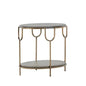 Arya Side Table Concrete Top & Antique Brass - LOOMLAN - SUNPAN - Side Tables