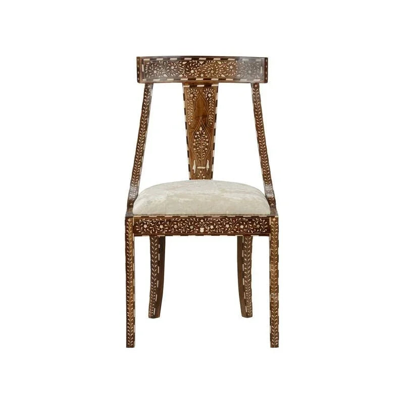 Aryana Artistic Wooden Frame Armless Chair - LOOMLAN - Chelsea House - Dining Chairs