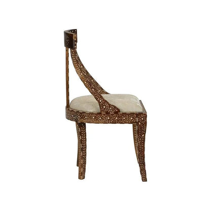 Aryana Artistic Wooden Frame Armless Chair - LOOMLAN - Chelsea House - Dining Chairs