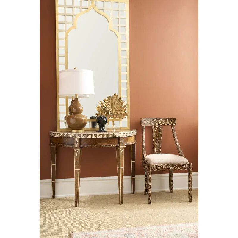 Aryana Demilune Shaped Artistic Wood Table - LOOMLAN - Chelsea House - Console Tables