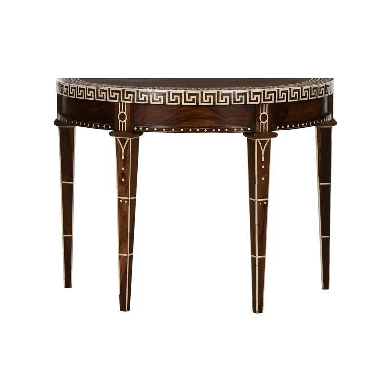 Aryana Demilune Shaped Artistic Wood Table - LOOMLAN - Chelsea House - Console Tables