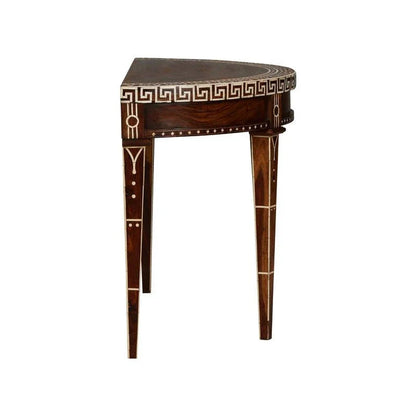 Aryana Demilune Shaped Artistic Wood Table - LOOMLAN - Chelsea House - Console Tables