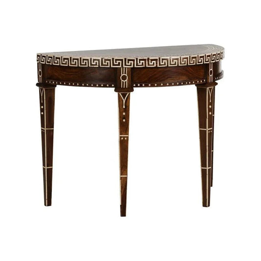 Aryana Demilune Shaped Artistic Wood Table - LOOMLAN - Chelsea House - Console Tables