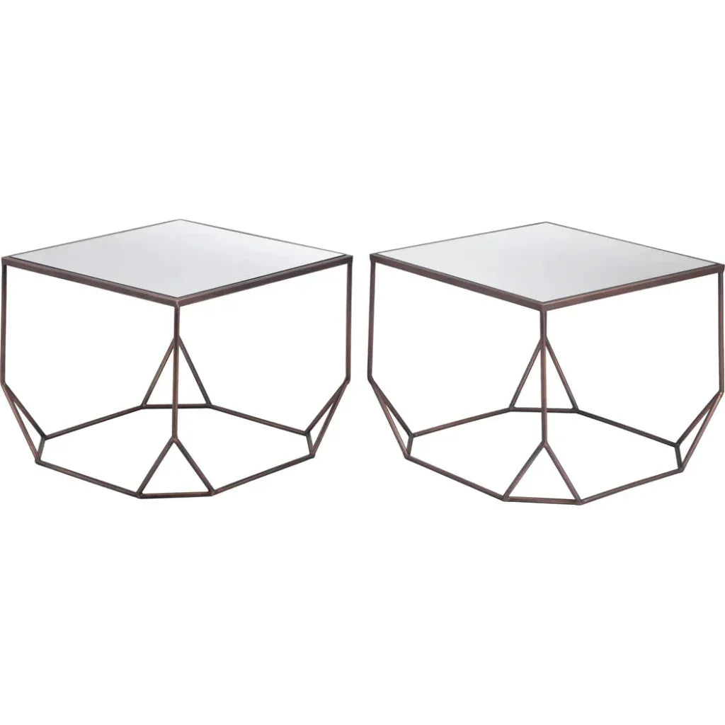Arzon Coffee Table Set (2 - Piece) Bronze - LOOMLAN - Zuo Modern - Coffee Tables