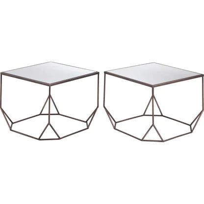 Arzon Coffee Table Set (2 - Piece) Bronze - LOOMLAN - Zuo Modern - Coffee Tables