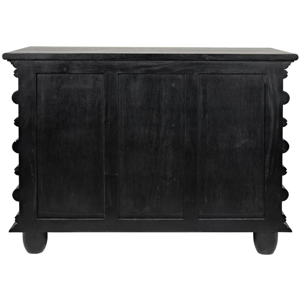 Ascona Three Drawer Wooden Chest - LOOMLAN - Noir - Chests