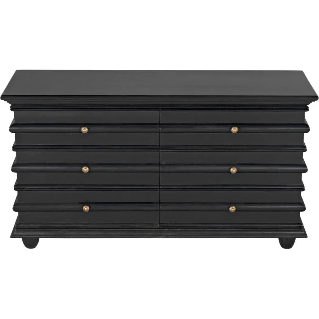 Ascona Wood Black Chest - LOOMLAN - Noir - Chests