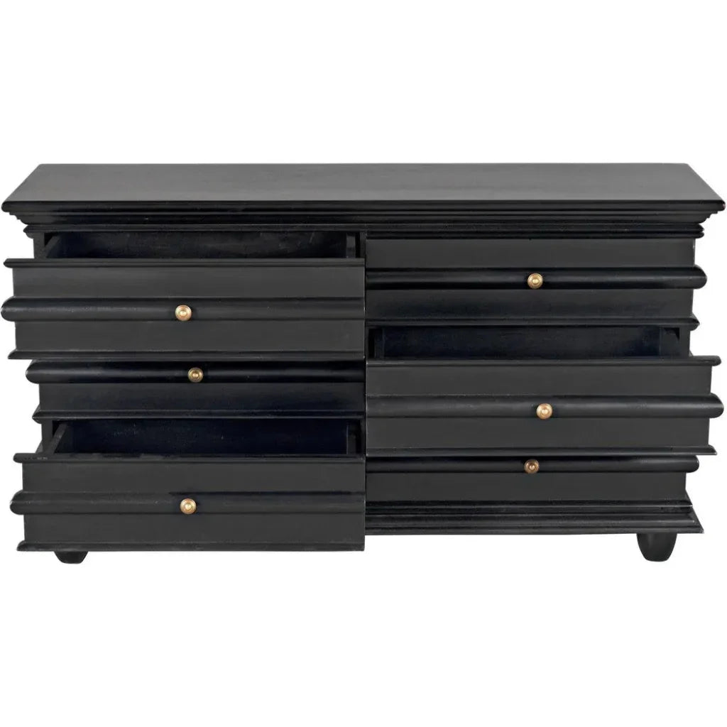 Ascona Wood Black Chest - LOOMLAN - Noir - Chests