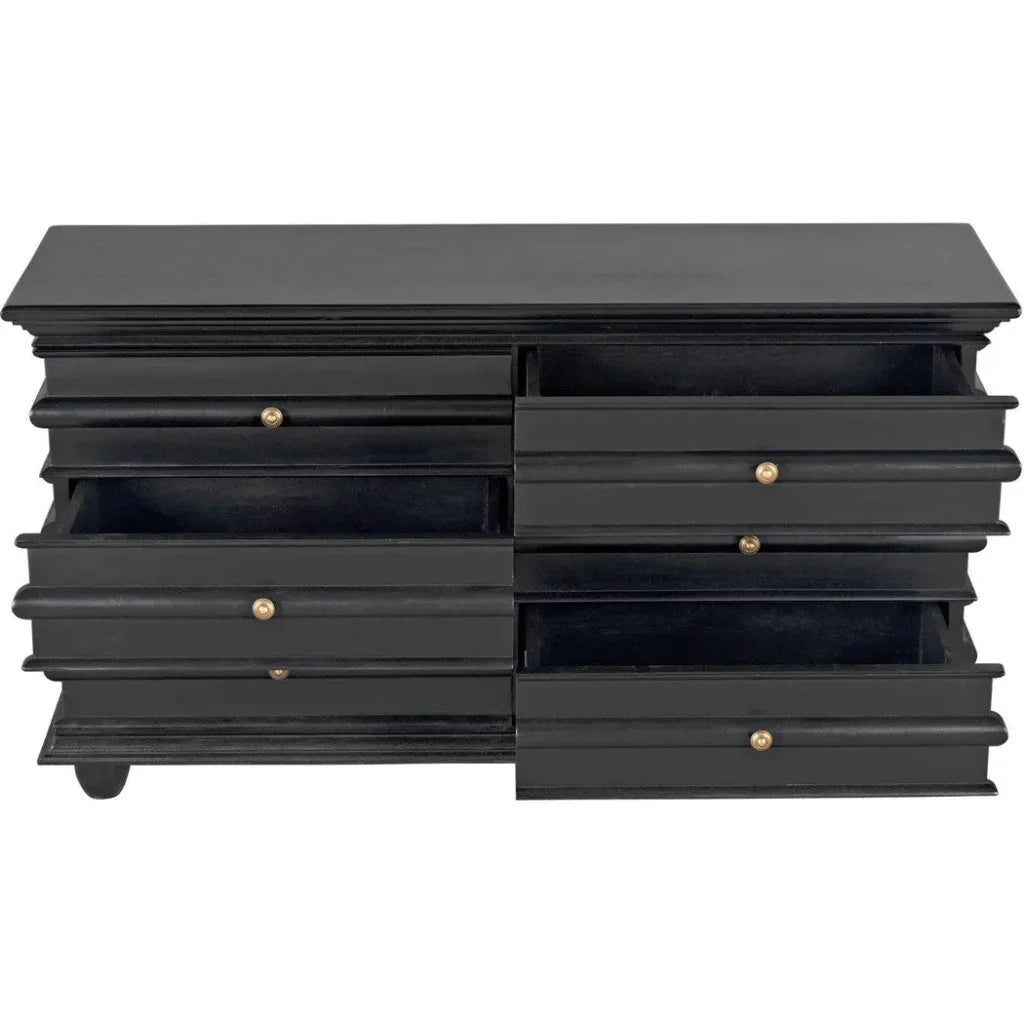 Ascona Wood Black Chest - LOOMLAN - Noir - Chests