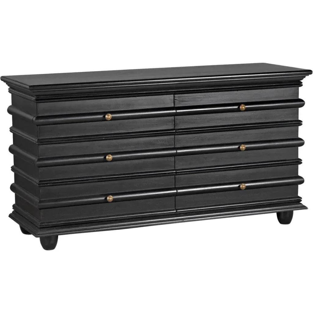 Ascona Wood Black Chest - LOOMLAN - Noir - Chests