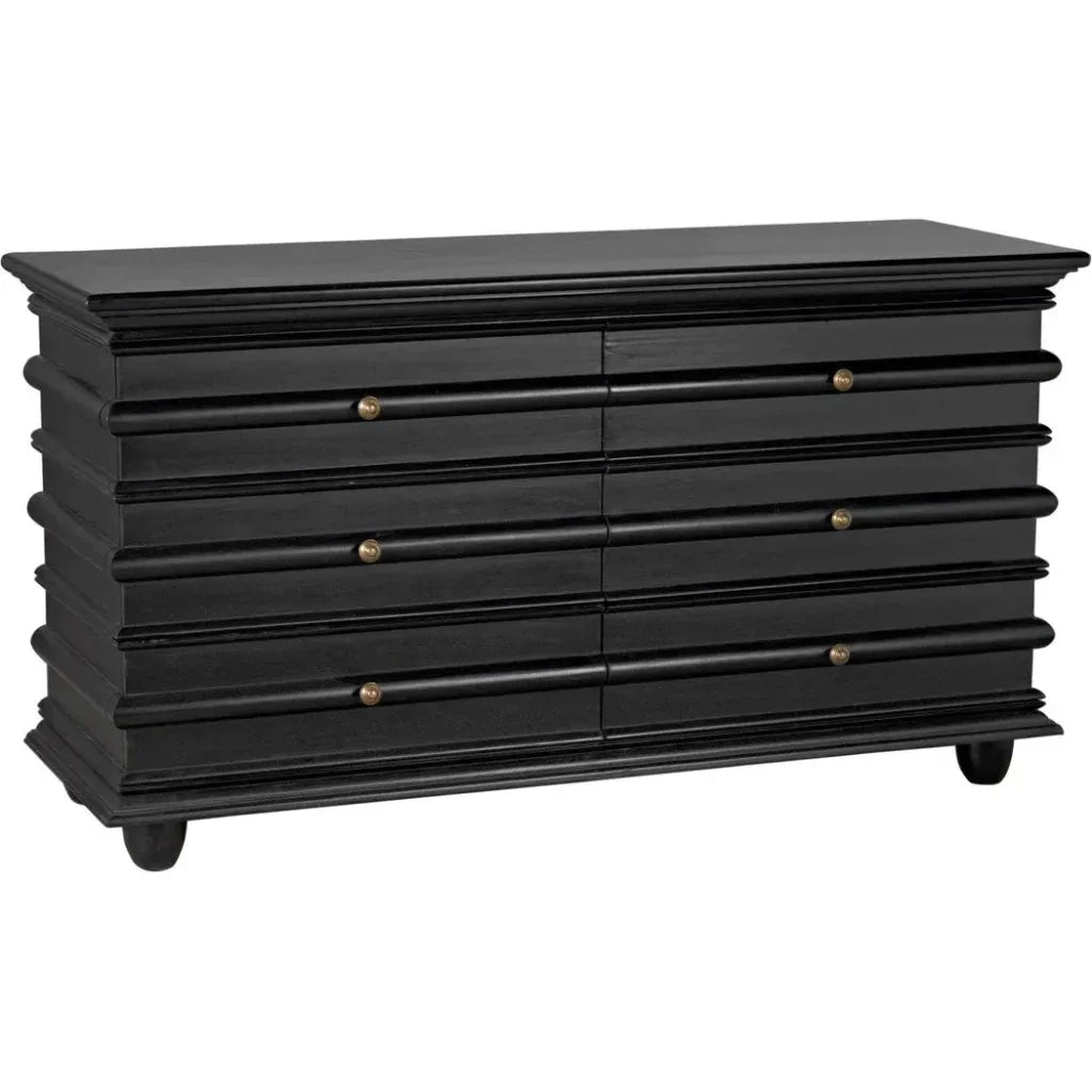 Ascona Wood Black Chest - LOOMLAN - Noir - Chests