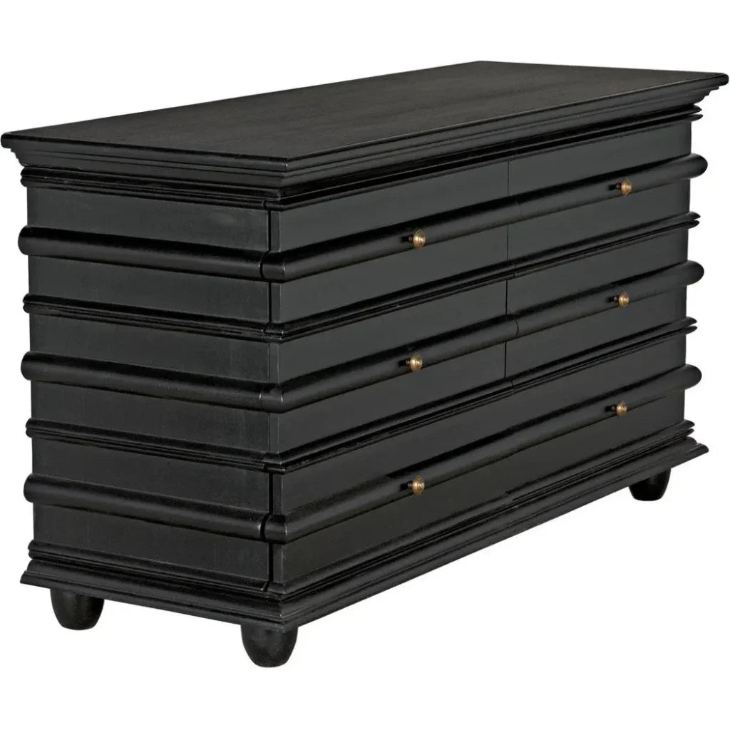 Ascona Wood Black Chest - LOOMLAN - Noir - Chests
