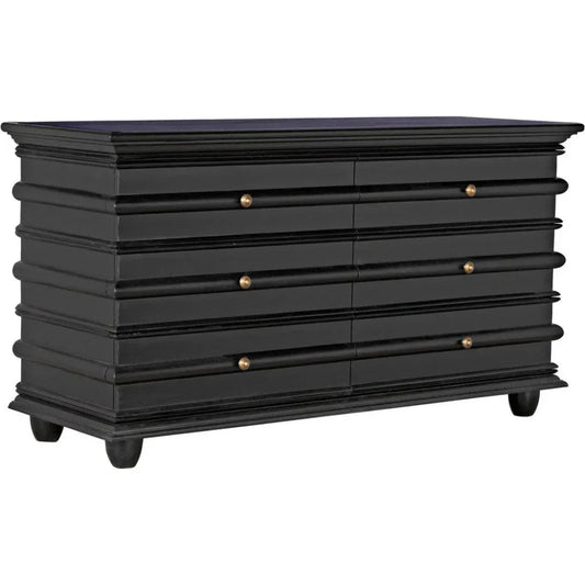 Ascona Wood Black Chest - LOOMLAN - Noir - Chests