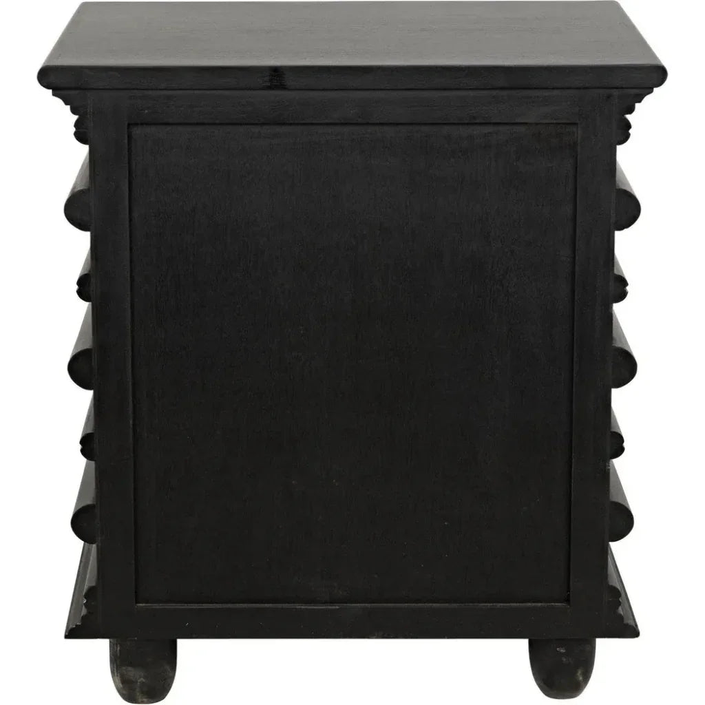 Ascona Wood Side Table With Drawers