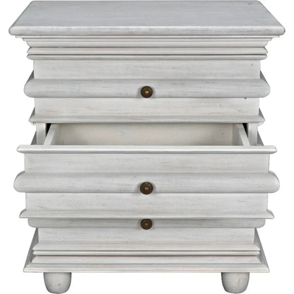 Ascona Wood Side Table With Drawers