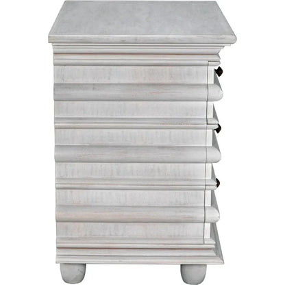 Ascona Wood Side Table With Drawers