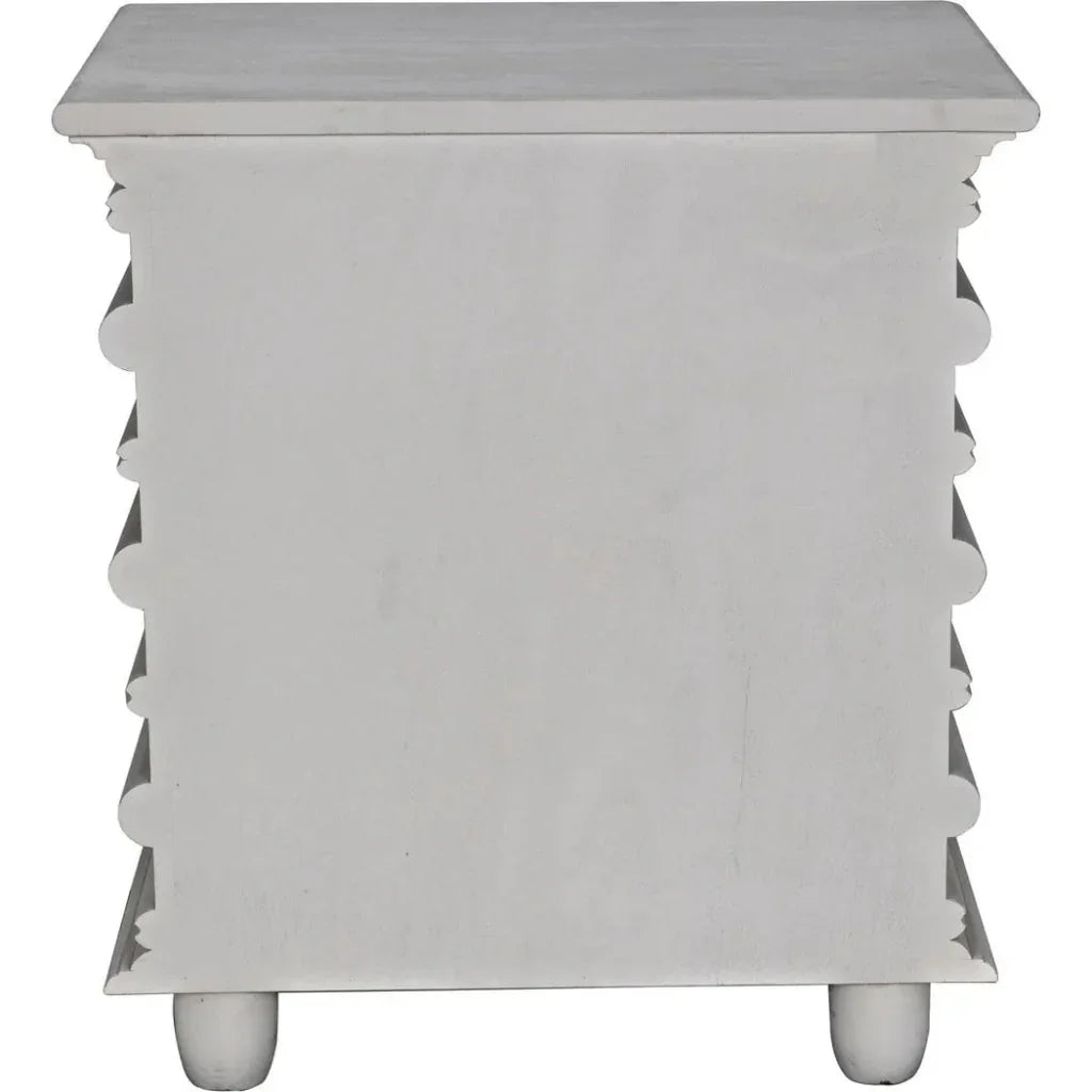 Ascona Wood Side Table With Drawers