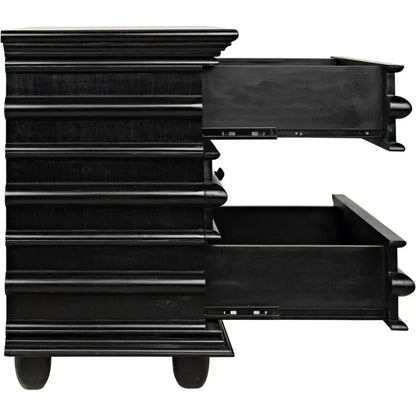 Ascona Wood Side Table With Drawers