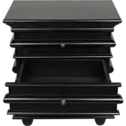 Ascona Wood Side Table With Drawers