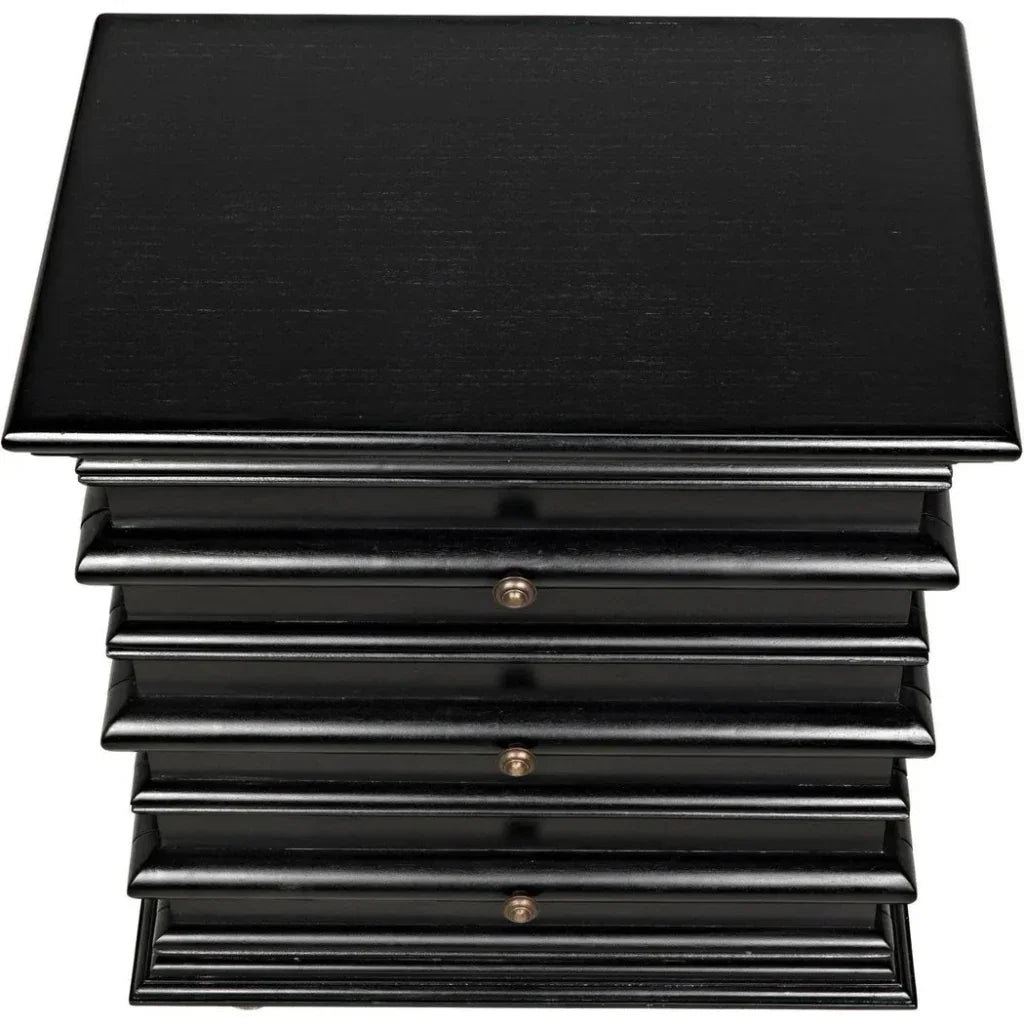 Ascona Wood Side Table With Drawers