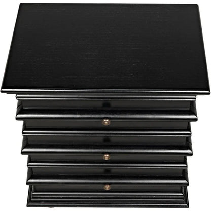 Ascona Wood Side Table With Drawers