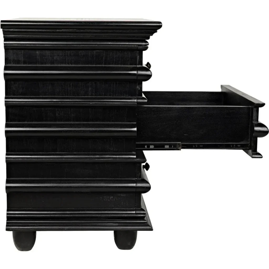 Ascona Wood Side Table With Drawers