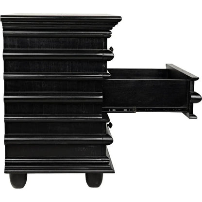 Ascona Wood Side Table With Drawers