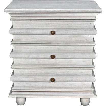 Ascona Wood Side Table With Drawers