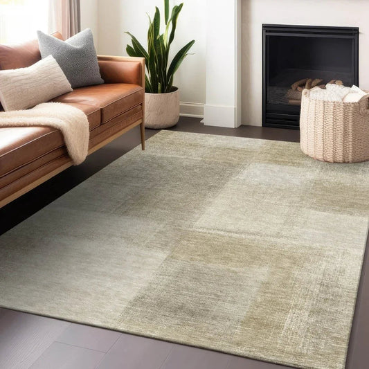 Asha Brown Washable Indoor - Outdoor Rug - LOOMLAN - LOOMLAN Rugs - Outdoor Rugs