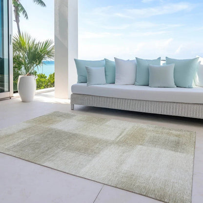 Asha Brown Washable Indoor - Outdoor Rug - LOOMLAN - LOOMLAN Rugs - Outdoor Rugs