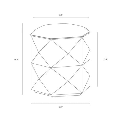 Ashanti Cowhide Small Storage Ottoman - LOOMLAN - SUNPAN - Ottomans