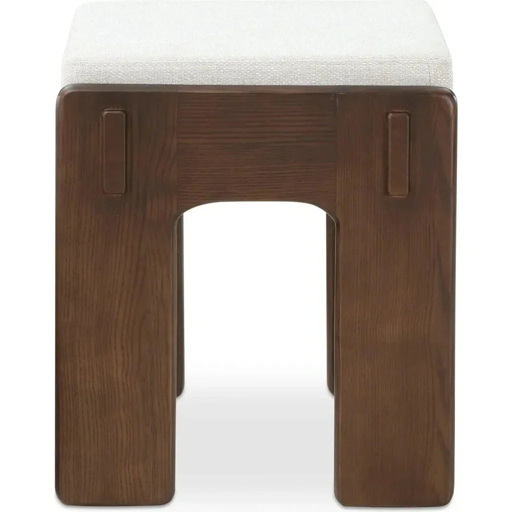 Ashby Performance Fabric Wood Frame Stool - LOOMLAN - Moe's Home - Poufs and Stools