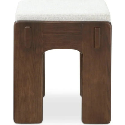 Ashby Performance Fabric Wood Frame Stool - LOOMLAN - Moe's Home - Poufs and Stools