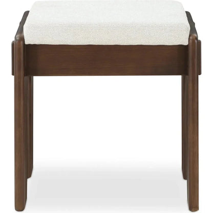 Ashby Performance Fabric Wood Frame Stool - LOOMLAN - Moe's Home - Poufs and Stools