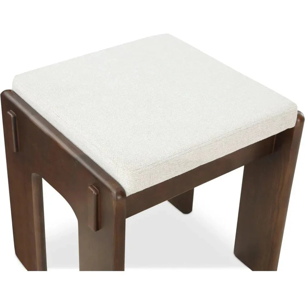 Ashby Performance Fabric Wood Frame Stool - LOOMLAN - Moe's Home - Poufs and Stools