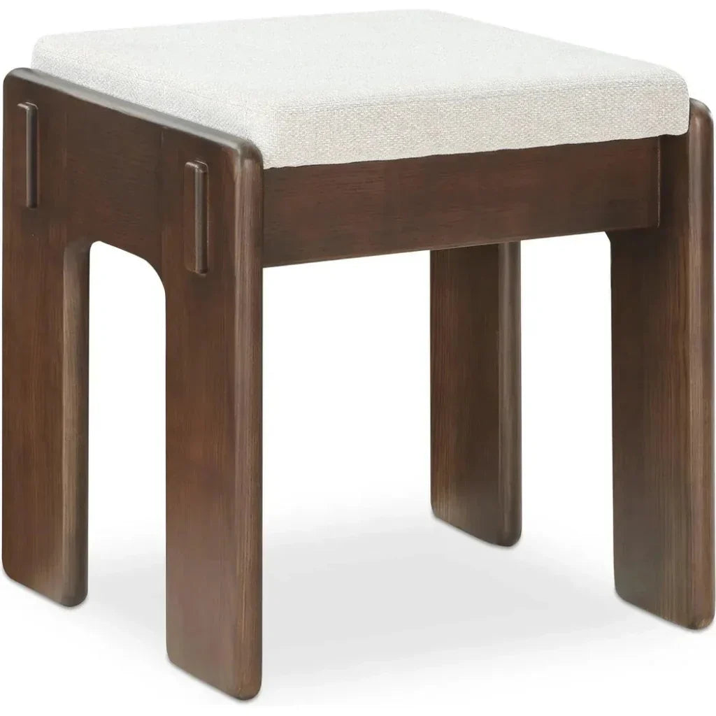 Ashby Performance Fabric Wood Frame Stool - LOOMLAN - Moe's Home - Poufs and Stools