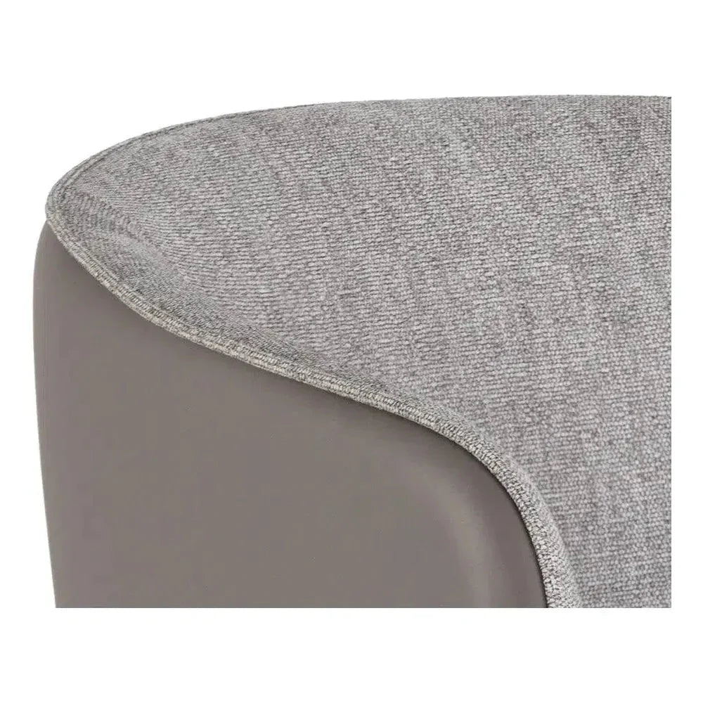 Asher Barrel Back Leather Barstool - LOOMLAN - SUNPAN - Bar Stools