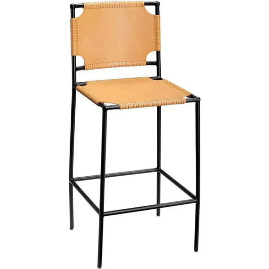 Asher Full Grain Leather Bar Stool