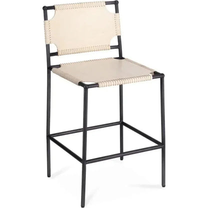 Asher Full Grain Leather Counter Stool