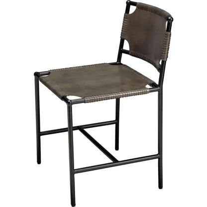 Asher Tan Full Grain Leather Dining Chair - LOOMLAN - Jamie Young - Dining Chairs
